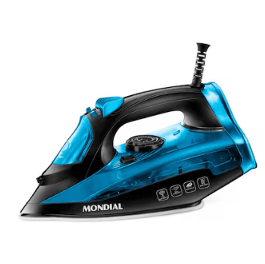 Ferro a Vapor Mondial F-53 com Spray – Preto/Azul - 110V