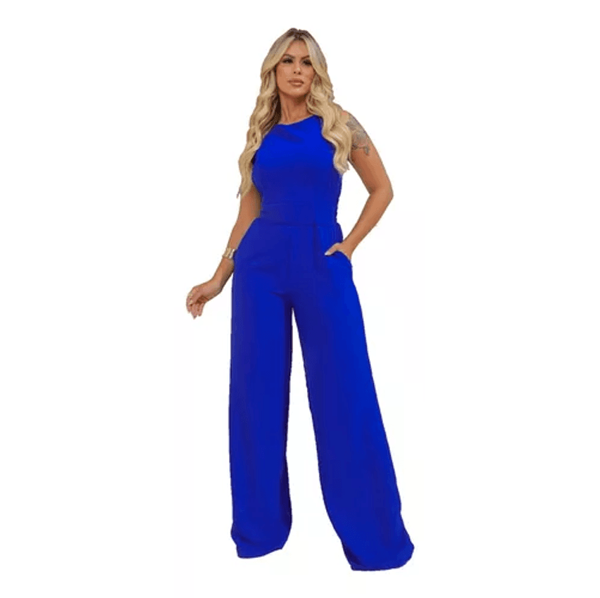Macacão Feminino Longo Pantalona Duna Linha Premium Luxo