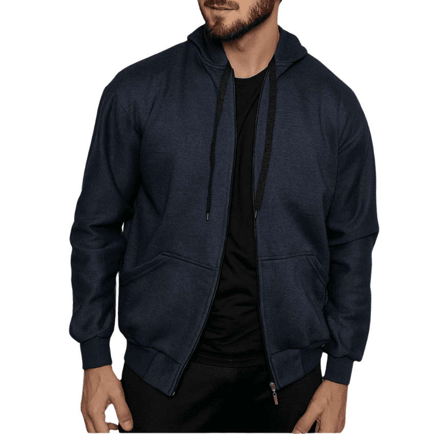 Casaco Moletom Blusa De Frio Masculino Ziper Aberto