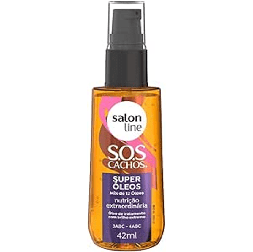 Salon Line, Super Óleos, Sos Cachos, Não Vegano - Para Cabelos Cacheados E Crespos, 42ml