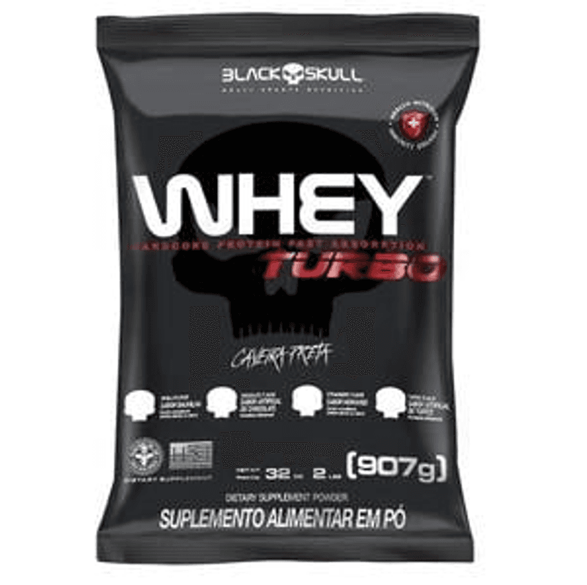 Whey Turbo Baunilha 907G (Refil) - Black Skull
