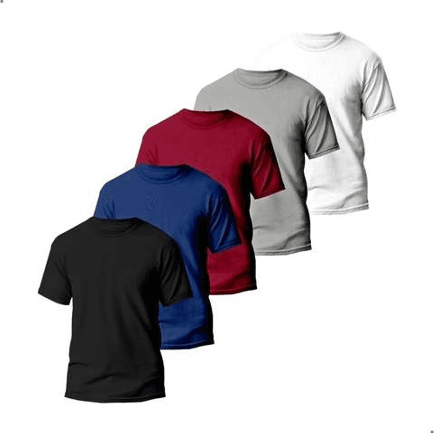 Kit 5 Camisetas Básicas Masculina Dry Fit Lisa Tradicional
