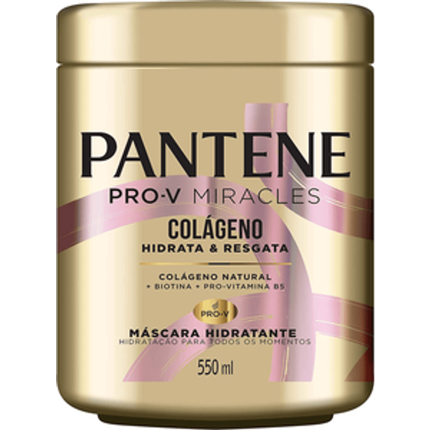 Máscara Hidratante Pantene Colágeno Hidrata e Resgata 550ml, Pantene