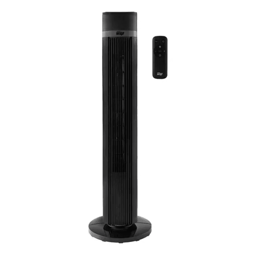 Ventilador Torre AIR SILENCE WAP Silencioso Oscilante com Controle Remoto 4 Velocidades e Desligamento Automático 220V