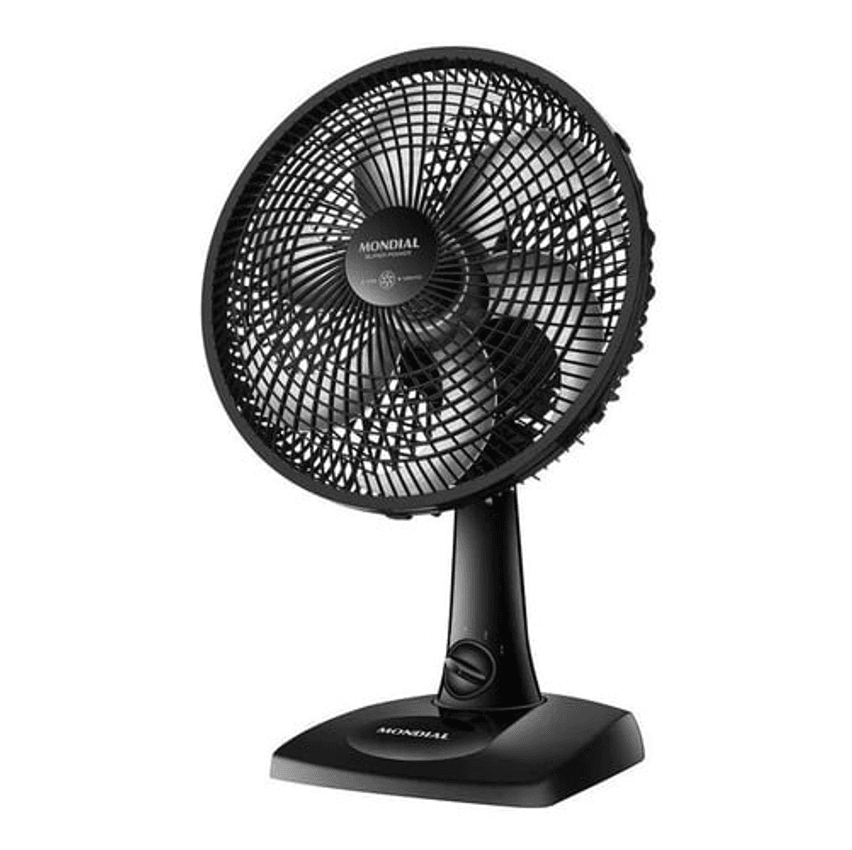 Ventilador De Mesa 30cm Super Power Mondial Preto 60w 6 Pás Vsp-30-b