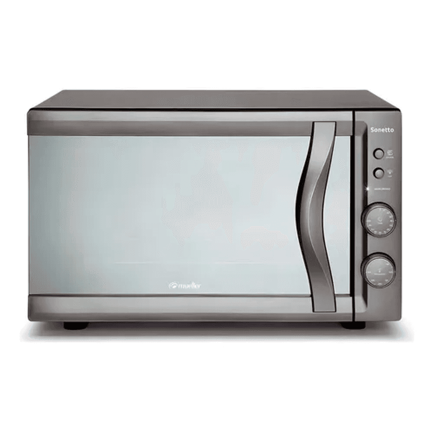 Forno Elétrico de Bancada Mueller Sonetto 44L com Vidro Espelhado 127v Prata