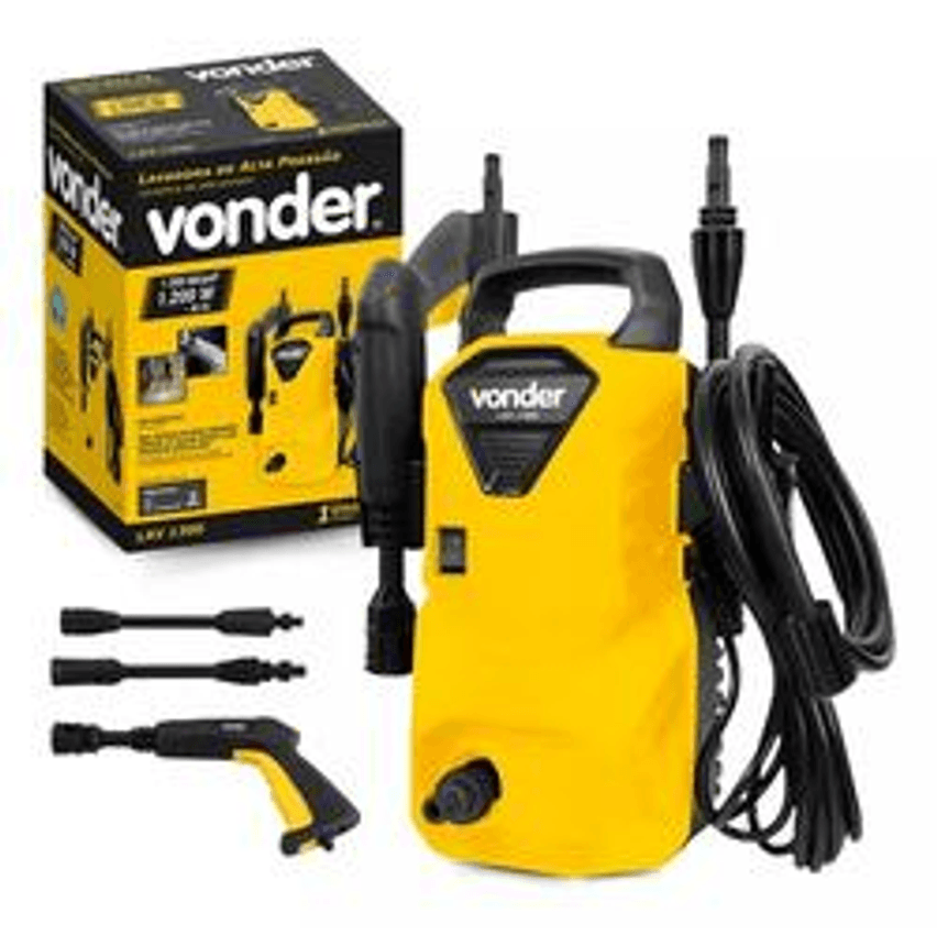 Lavadora De Alta Pressão Vonder Leve Lav1300 68.64.130.001 Amarela De 1.3kw Com 90bar De Pressão Máxima 220v - 60hz