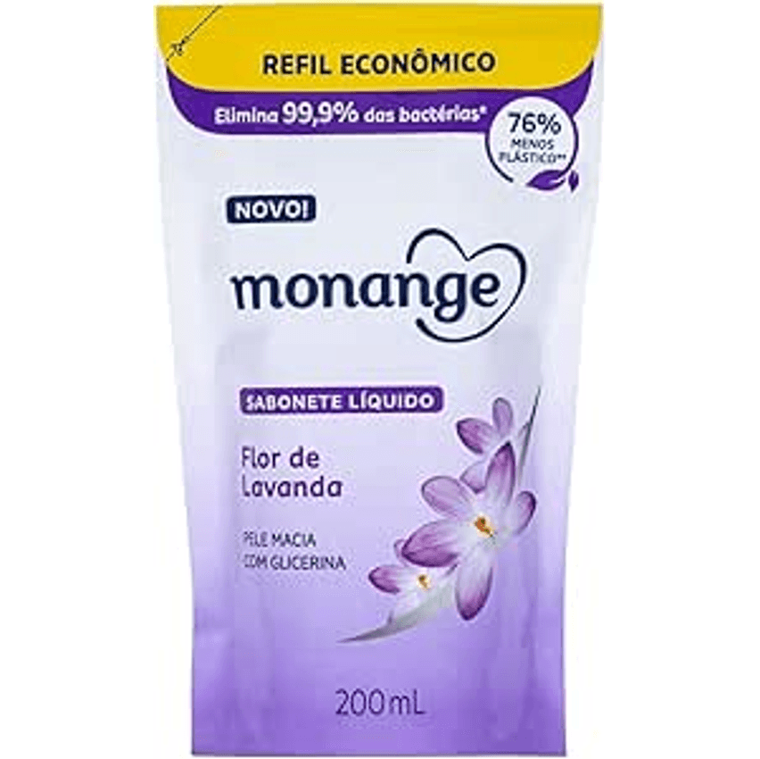 Coty Refil Sabonete Líquido Monange Flor De Lavanda 200Ml
