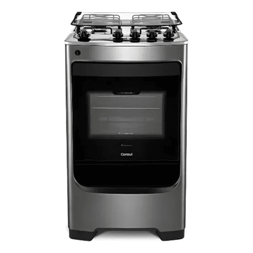 Fogão Consul Cf04nar 4 Bocas Acendimento Aut Inox 127/220V