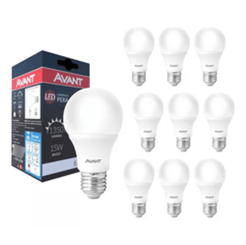 Kit 10 Lâmpadas Avant 15w 6500k Branco Frio Cor da luz Branco-frio 110V/220V