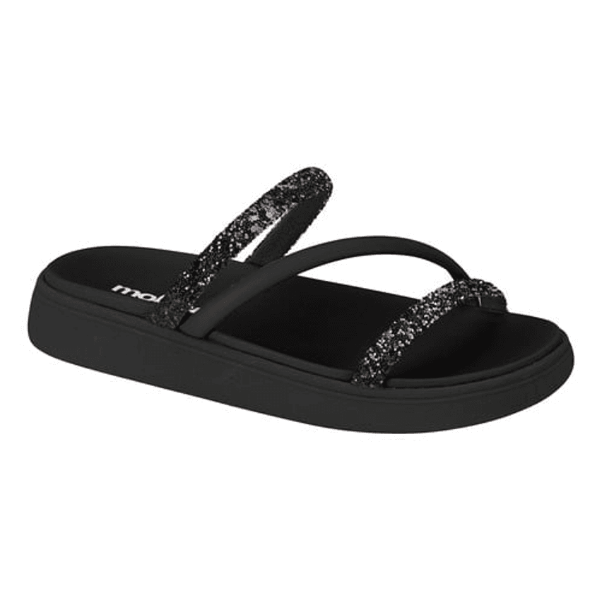 Sandalia Papete Moleca Feminina Tiras Strass Macia Original