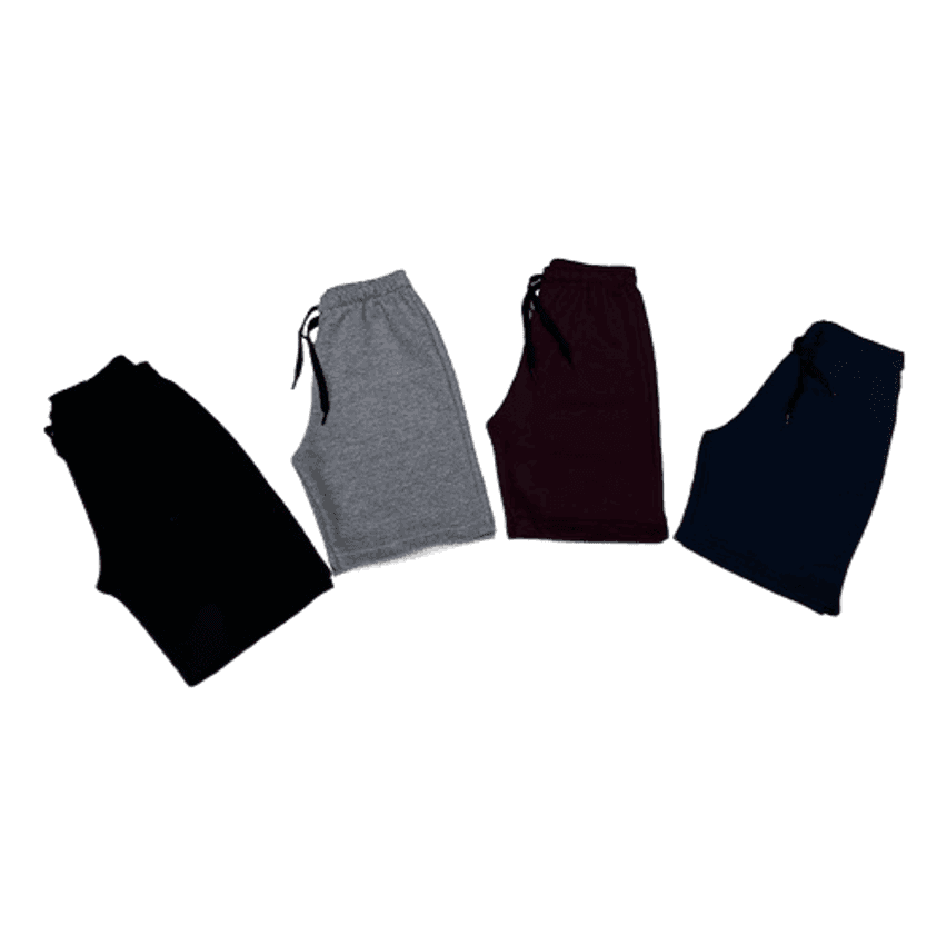 Kit 4 Shorts Bermuda Infantil Moletom Com Cordão Juvenil Top