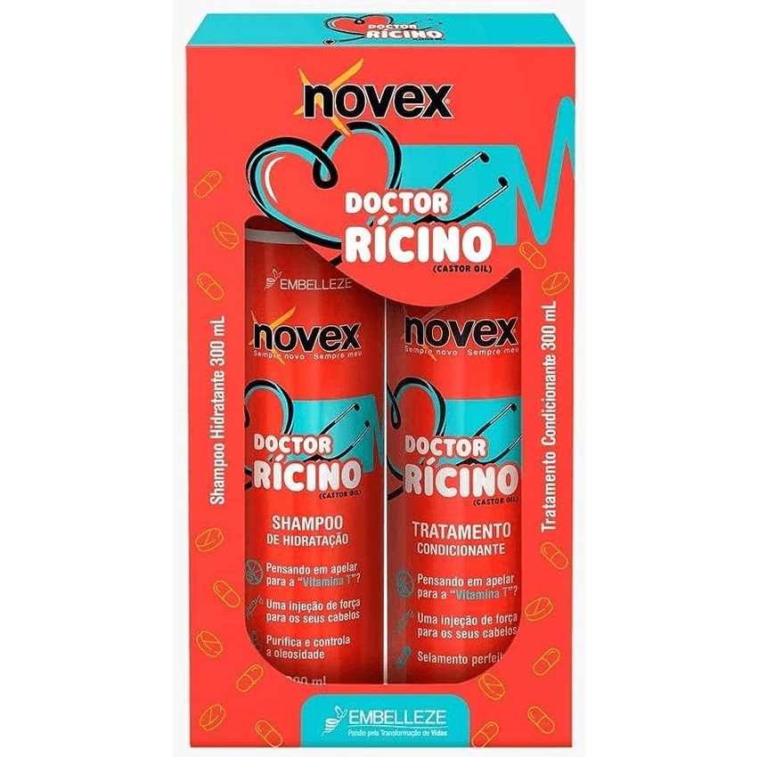 Kit Shampoo + Condicionador 300Ml Doctor Rícino, Novex