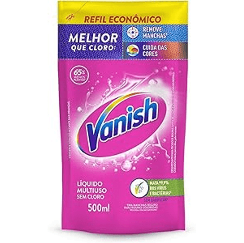 Tira Manchas Vanish Líquido Multiuso para roupas coloridas Refil Econômico 500ml