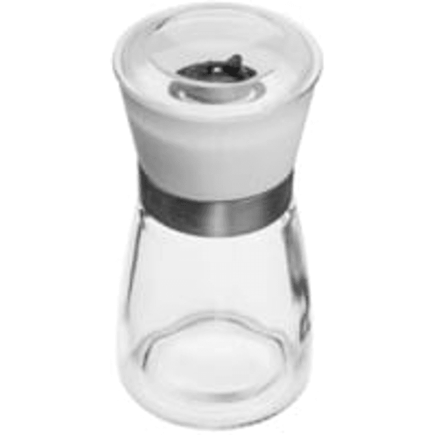 Moedor de Tempero de Vidro com Tampa Branca 170ml - Lyor