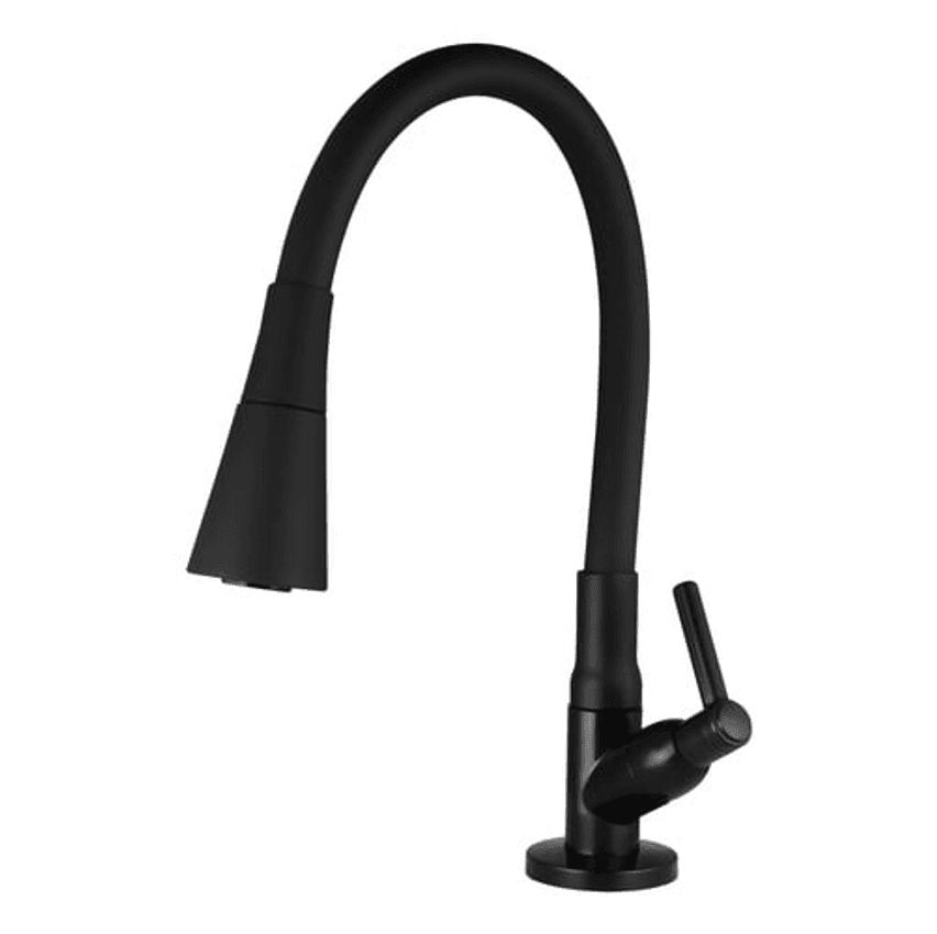 Torneira Gourmet Cozinha Mesa Bancada Pia Flexível Preta Abs