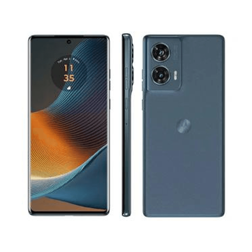 Smartphone Motorola Edge 50 Fusion 256gb Light Blue Vegan Leather 5g 16gb Ram 6,7" Câmera Sony Dupla Selfie 32mp Dual Chip