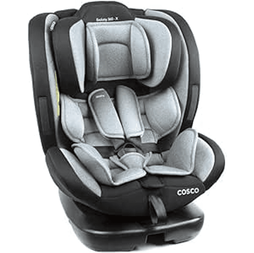 Cosco Kids, Cadeirinha Evolutty 360 X, 0 a 36kg, com Giro 360º e Isofix, Cinza Mescla