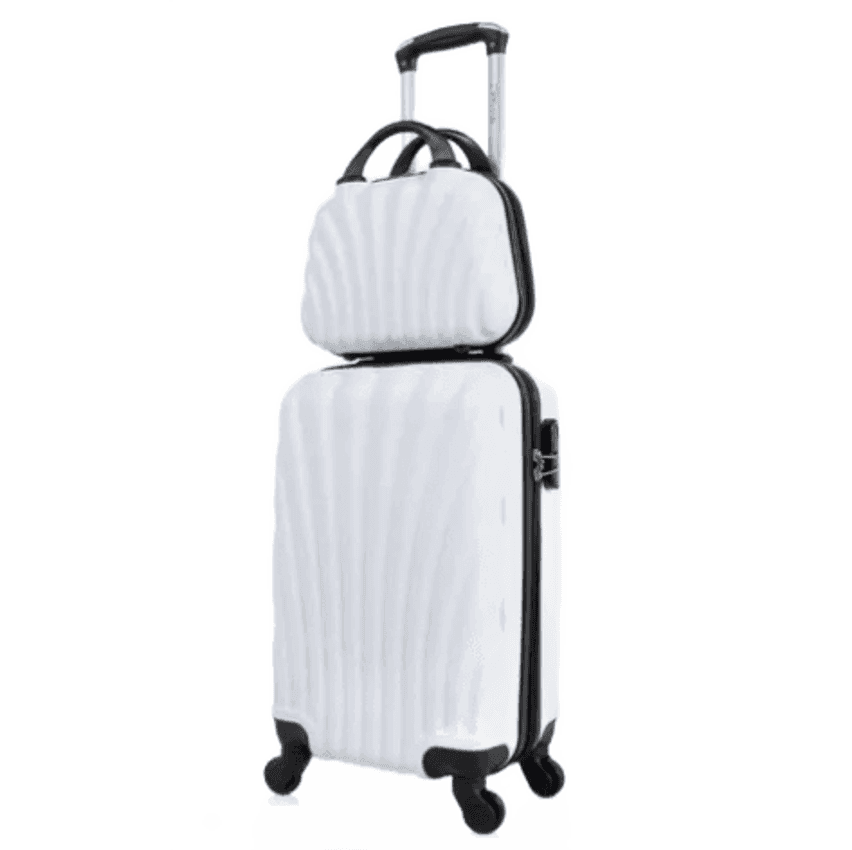 Kit Mala De Bordo Branca Com Frasqueira Dizy Swiss Move