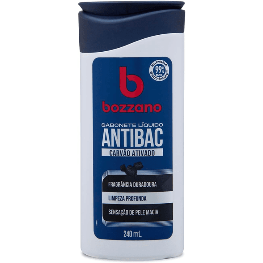 Sabonete Líquido Bozzano Antibac Carvão Ativado 240ml