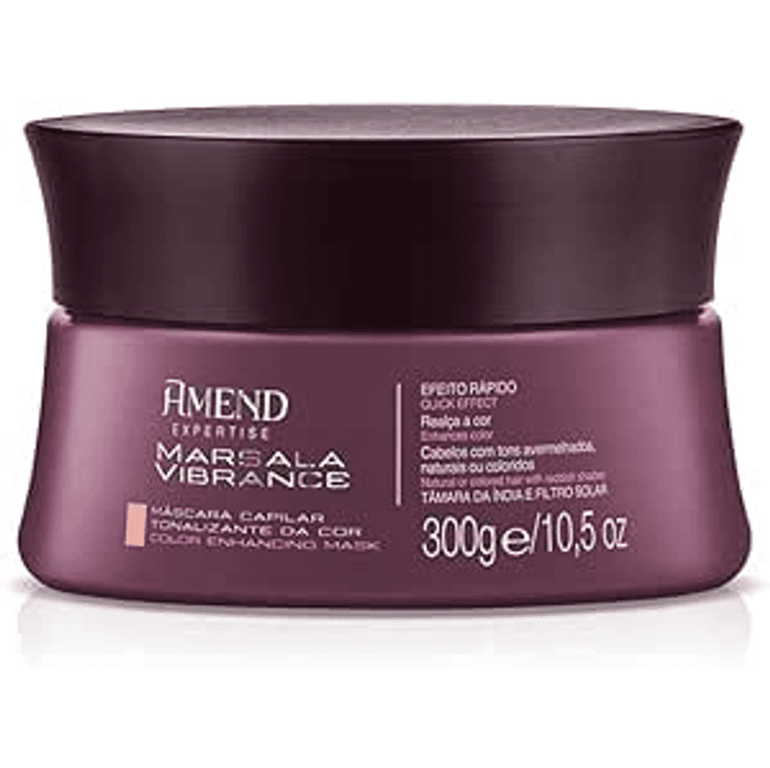 Máscara Amend Expertise Cuidado Da Cor, 300g, Specialist Blonde, Black Illuminated, Cobre Effect, Marsala Vibrance, Castanho Brilliant, Red Revival (Marsala Vibrance)