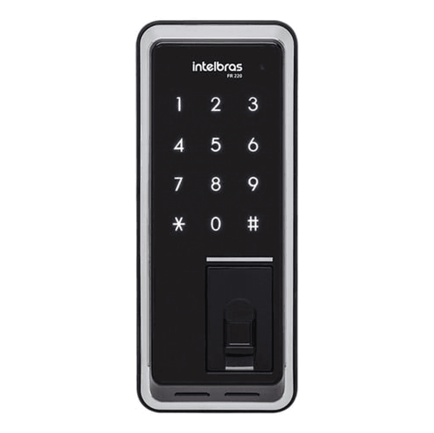 Fechadura De Sobrepor Digital E Senha Com Biometria Fr 220 Intelbras