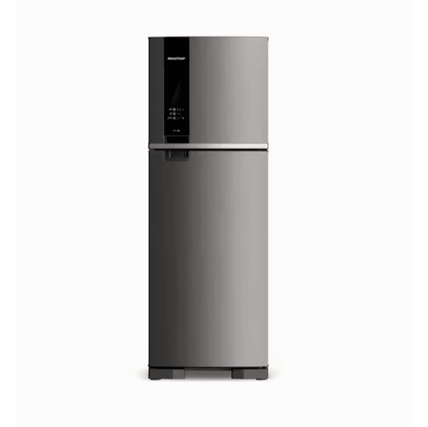 Geladeira Brastemp Frost Free Duplex 375 Litros Cor Inox Com Espaço Adapt - Brm45jk - 110v