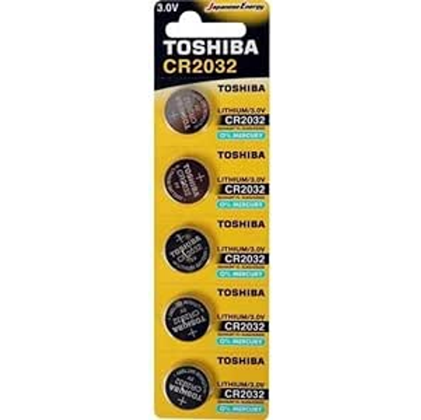 Pilha Moeda Lithium 3V CR2032 (C/5 Pilhas) Toshiba