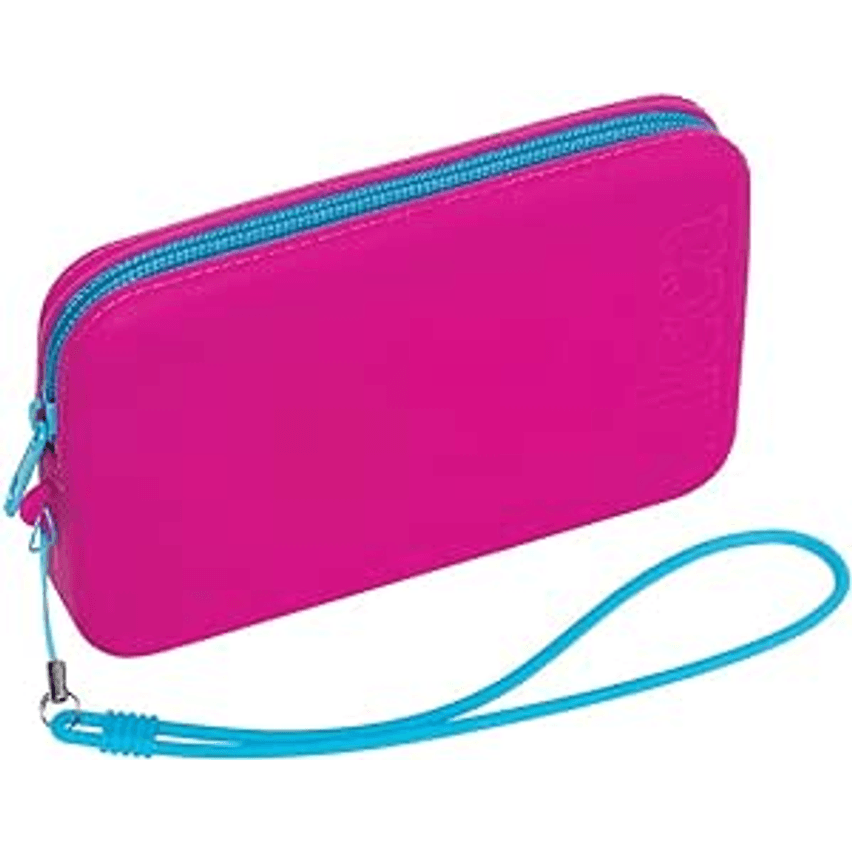 Necessaire de Silicone Pequena, Ricca, Roxa/Rosa