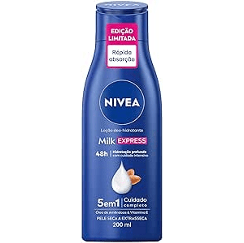 NIVEA Loção Deo-hidratante Milk Express Pele Seca a Extrasseca 200ml