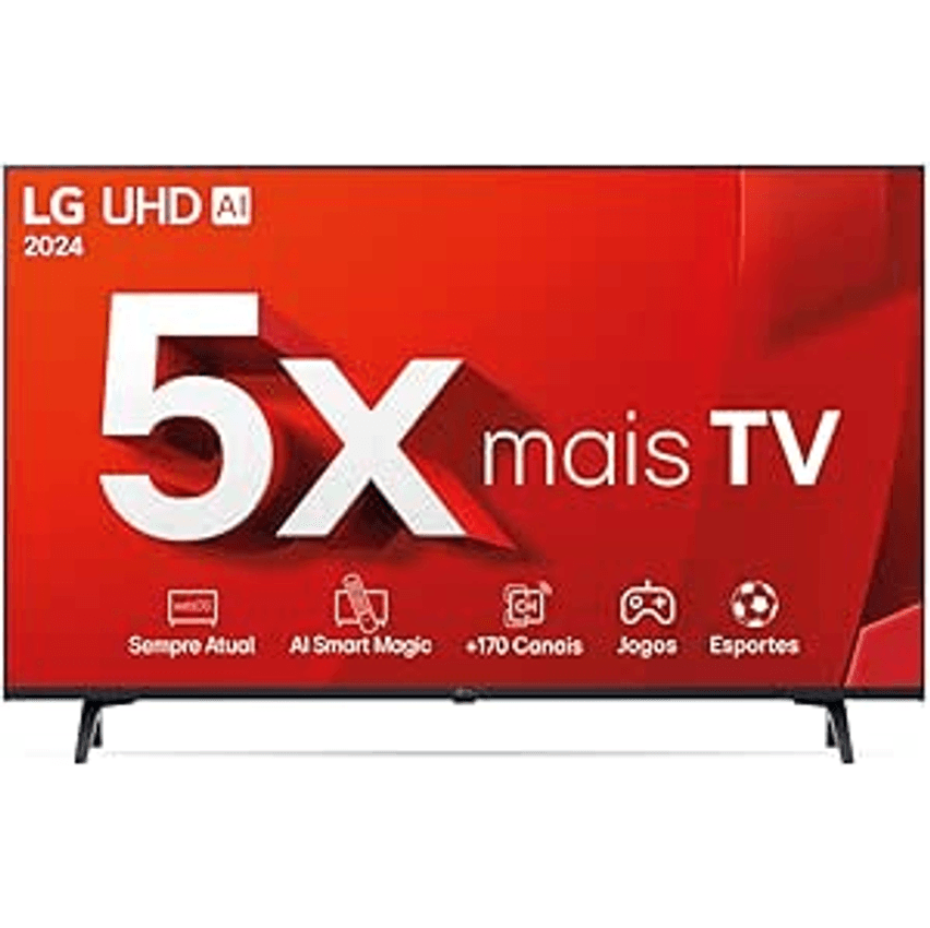 Smart Tv 43" 4k Lg Ultra Hd 43ut8000 Com Processador A5 Ger7 Ai, Alexa/chromecast Integrado, Otimizador De Jogos, Webos 24 E Controle Smart Magic