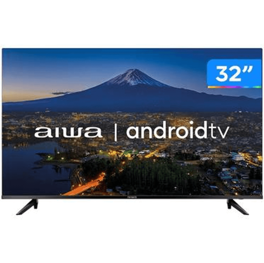 Smart TV 32” HD D-LED AIWA IPS Wi-Fi Bluetooth - Google Assistente 2 HDMI 2 USB