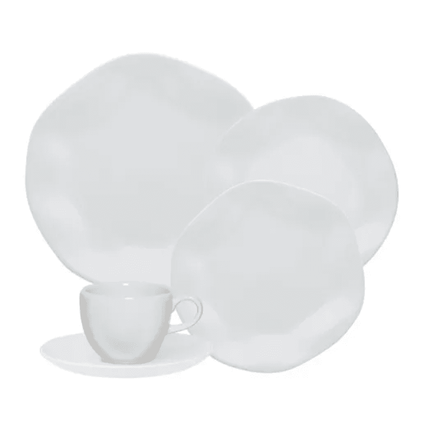 Jogo De Jantar Branco Ryo White 20 Peças Oxford Porcelanas
