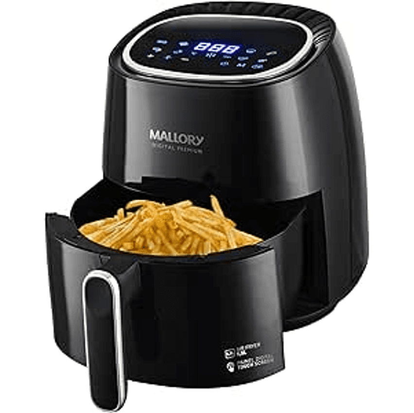 Fritadeira Mallory Air Fryer Digital Premium 5,5Litros - Painel 100% Digital - 1500W de Potência - 127V