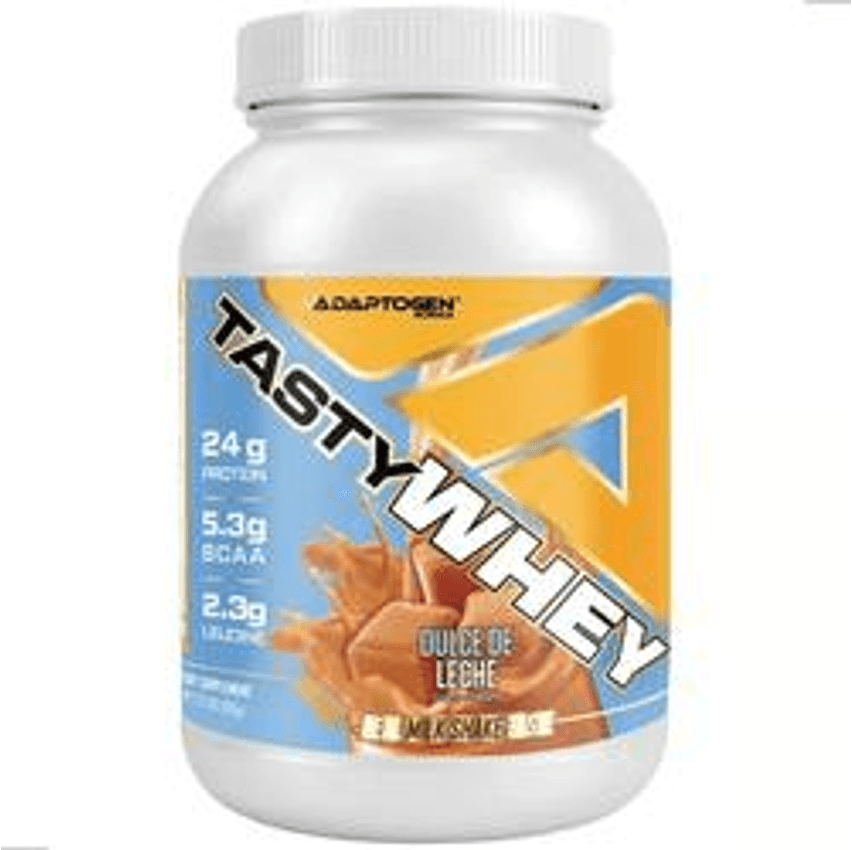 Suplemento Tasty Whey 3W Gourmet Whey Protein Adaptogen Science Pote 900g sabor Doce de Leite