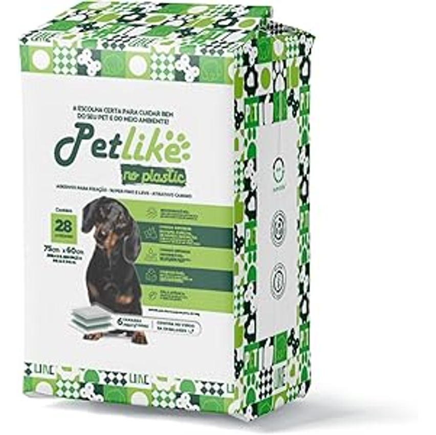 NO PLASTIC Tapete Higiênico No Plastic - Tapete Biodegradável - 75Cmx60Cm - 28Und