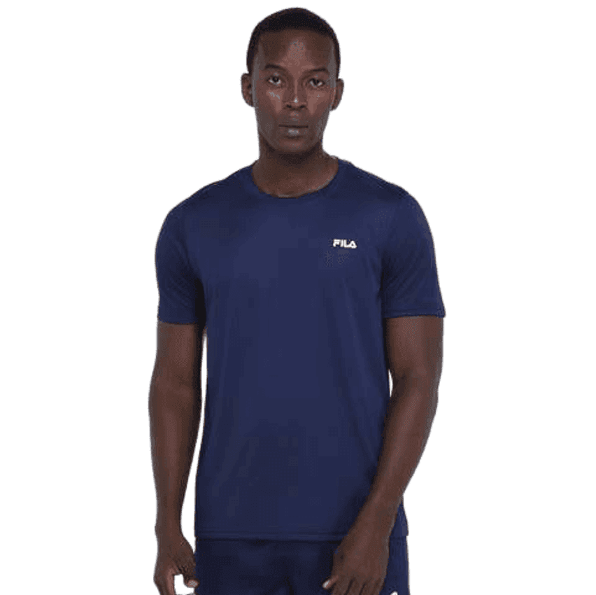Camiseta Fila Basic Sports II Masculina - Marinho+Prata