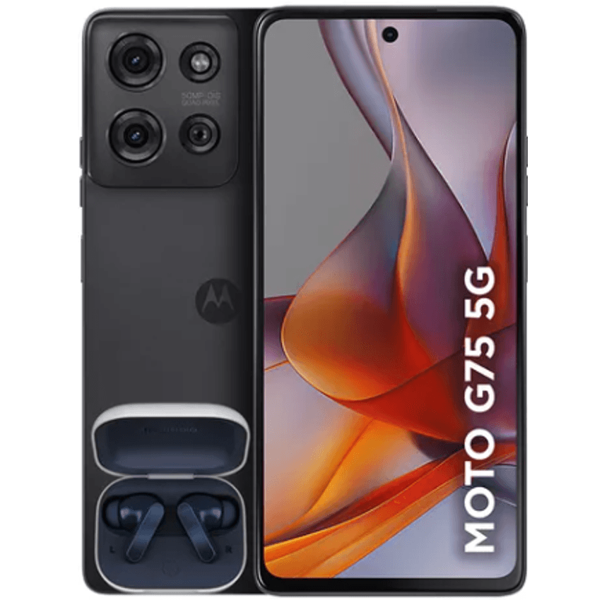 Smartphone Motorola Moto G75 5g Music Edition Moto Buds - 256gb 16gb (8gb Ram+8gb Ram Boost) E 50mp Sony Lytia 600 Camera Moto Ai Ultrarresistencia Militar - Cinza Vegan Leather