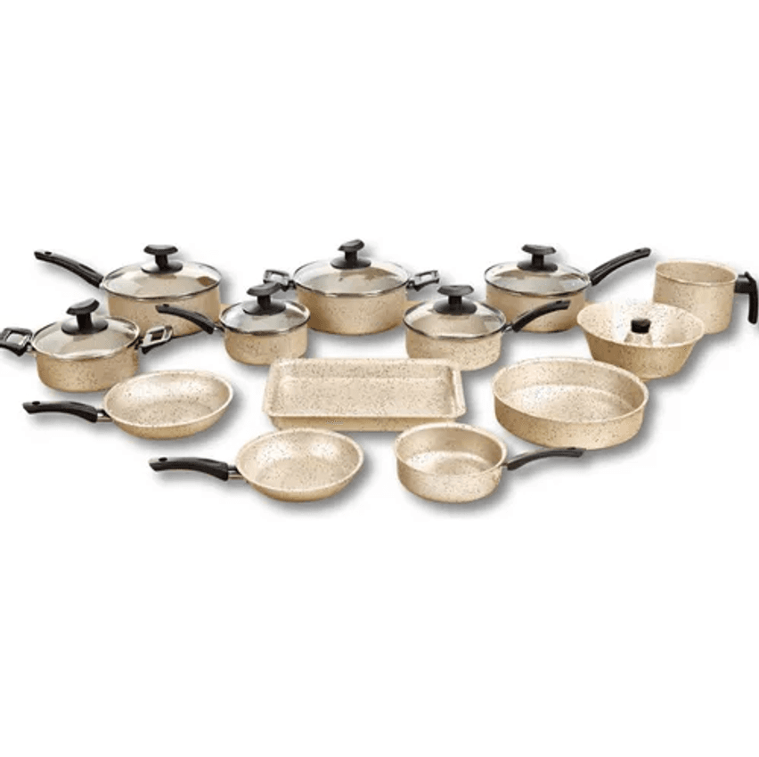Conjunto Jogo 13pç Antiaderente Teflon Inmetro Tampa Vidro