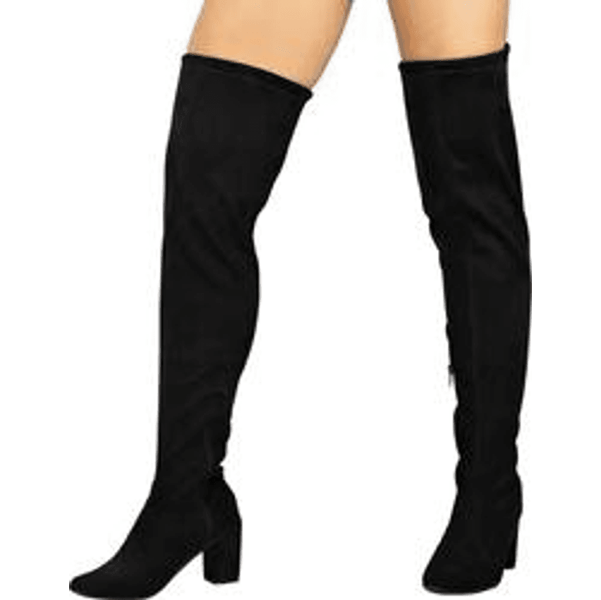 Bota Feminina Over The Knee Cano Alto Salto Grosso Stretch
