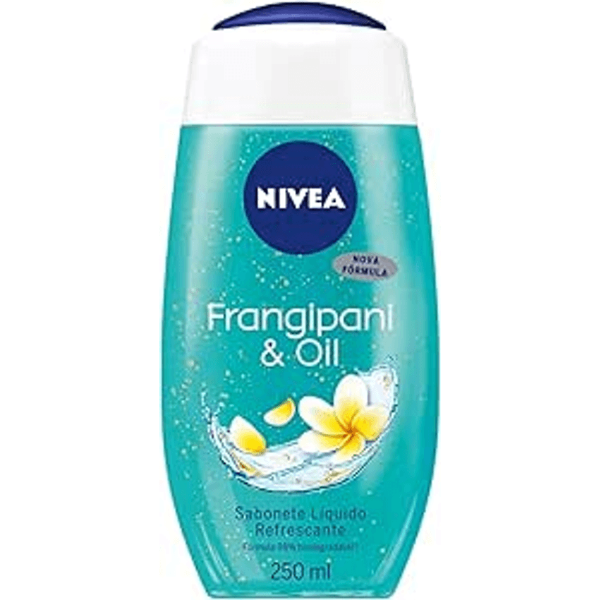 Nivea Sabonete Líquido Frangipani & Oil 250ml - Fragrância Da Flor Frangipani Com Pérolas De Óleo, Sensação De Pele Macia E Hidratada
