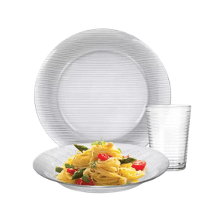 Aparelho de Jantar 12 Peças Duralex de Vidro - Redondo Diamante