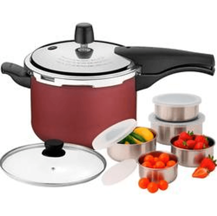 Panela Pressão 2 Em 1 Tramontina Vancouver 4,5l + 5 Tigelas