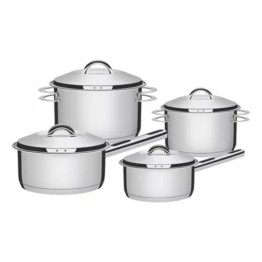 Jogo De Panelas 4pçs Solar Aço Inox Tramontina