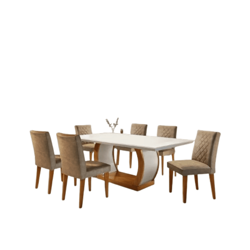 Mesa De Jantar 6 Cadeiras Kate Espresso Móveis Ig