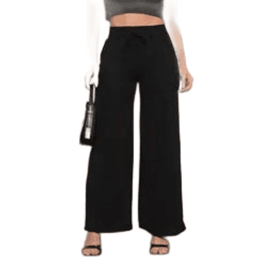 Calça Feminina Pantalona Tecido Duna Cintura Alta C/elastico