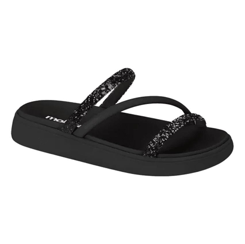 Sandália Feminina Brilho Strass Tendência Moda Original