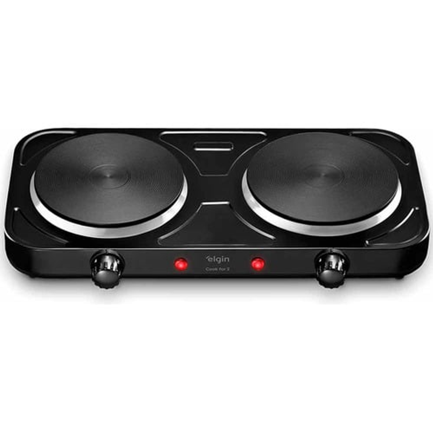 Fogão Cooktop Elétrico Elgin 2 Bocas Preto 127v