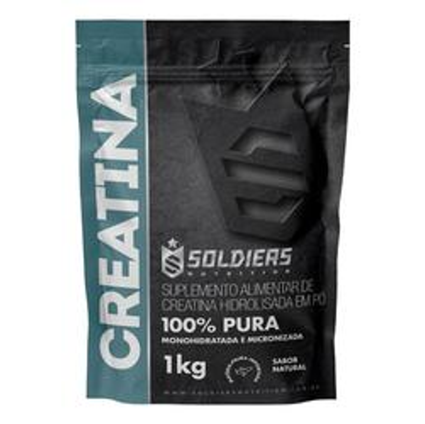 Creatina Monohidratada 1Kg - 100% Pura Importada - Soldiers Nutrition