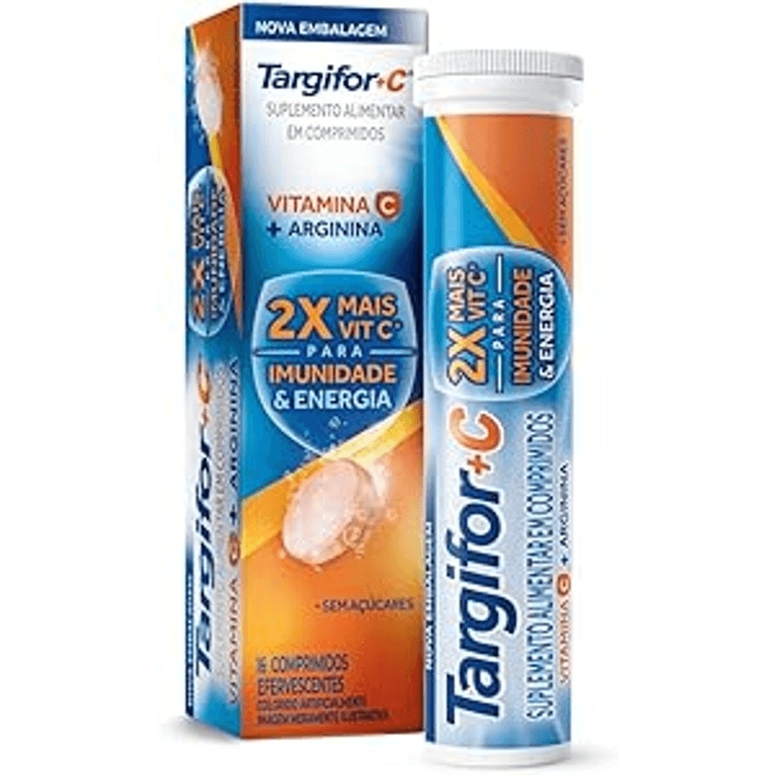 Targifor C Vitamina C e Arginina 16 comprimidos efervescentes